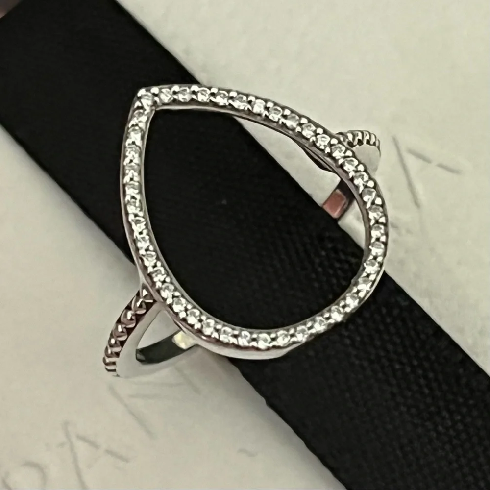 Pandora Teardrop Silhouette Ring Size 48=US 4.5 - Picture 1 of 5